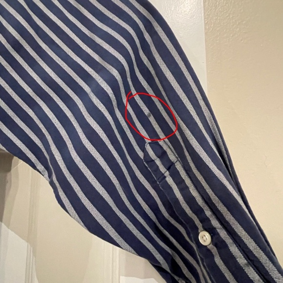 Polo Ralph Lauren Broadcloth Striped LS Shirt Size  L - Picture 6 of 6